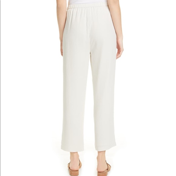 Eileen Fisher Gray Straight Leg Silk pants - Picture 2 of 6